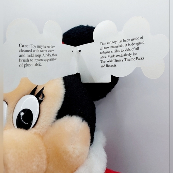 Vintage Minnie Mouse Plush Toy~Mouseketoys "Santa Minnie" Stuffed Tag‎ - Picture 5 of 6